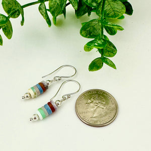 Multi Color Opal Sterling Silver Earrings