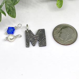 Initial It - Initial Monogram Alphabet Letter Sterling Silver Charm