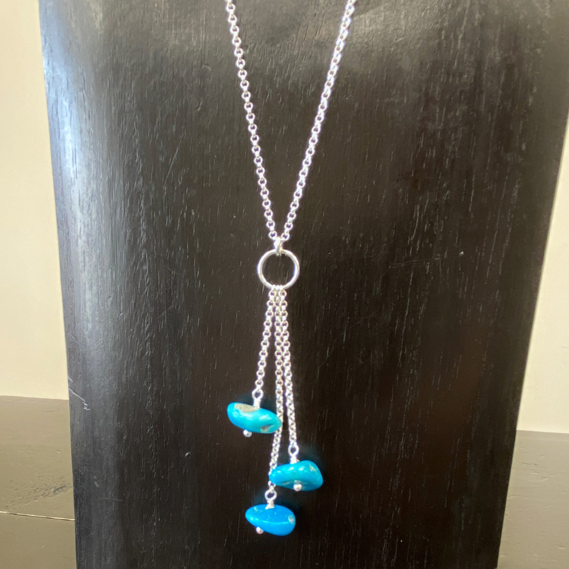 Turquoise Trio Sterling Silver Necklace