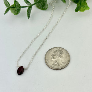 Garnet Sterling Silver Necklace