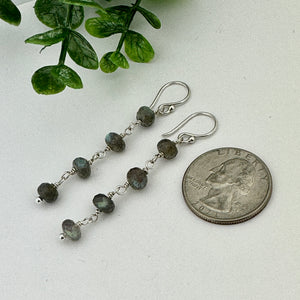 Labradorite Sterling Silver Dangle Earrings