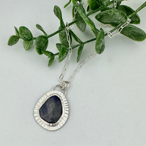 Sapphire Sterling Silver Necklace