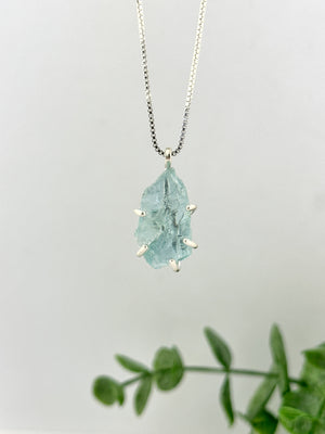 Aquamarine Sterling Silver Necklace