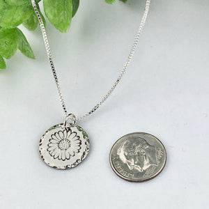 Birth Month Flower Sterling Silver Gold Filled Necklace