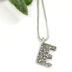 Initial It - Initial Monogram Alphabet Letter Sterling Silver Charm